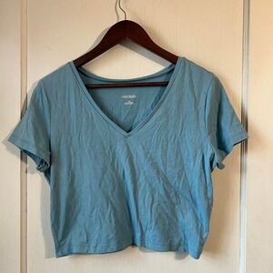 Wild Fable V-neck‎ cropped Tee